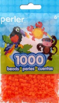 1000 Perler Tangerine Color Iron On Fuse Beads 80-15246