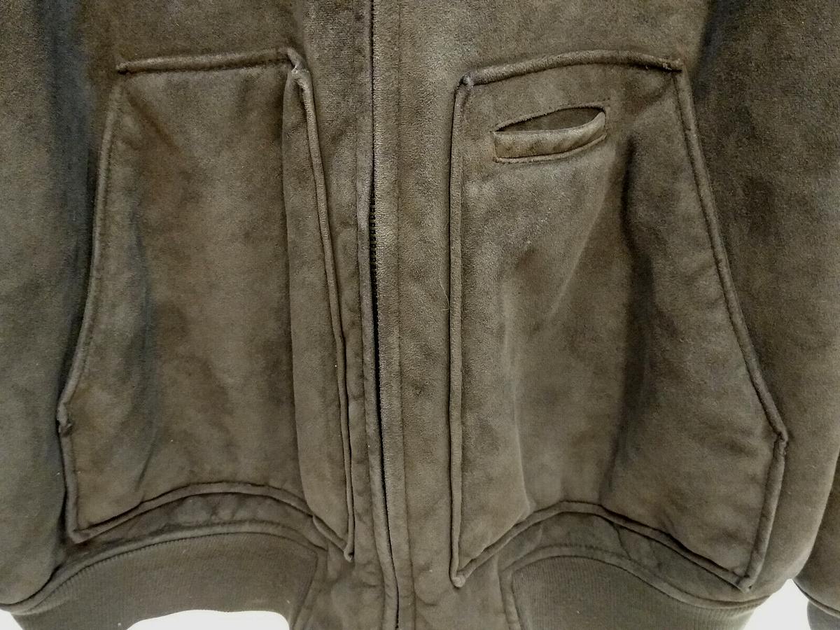SEAN JOHN Brown Suede Jacket, Faux Fur lining, Hooded, SZ XL SEAN JOHN Brown Suede Jacket, Faux Fur lining, Hooded, SZ XL