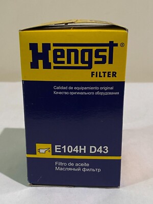 Engine Oil Filter HENGST E104H D43 Fits Select BMW Z3 318i 318is 318ti