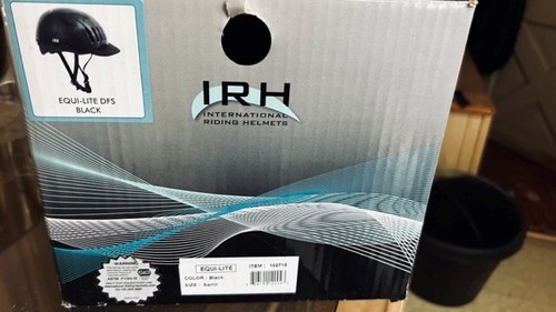 IRH Equi-Lite Riding Safety HELMET Black SMALL Adjustable Dial NEW - Picture 4 of 4
