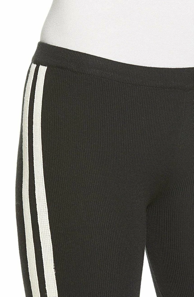 Leggings suéter a rayas HUE para mujer Racer, negros, pequeños Foto 4 de 4