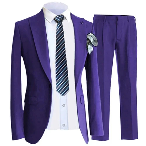 Pants Vest Men Suits Dress 3 Piece Set Male Blazers Wedding Jacket Coat Trousers - Picture 24 of 50