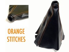 Vms Universal Pvc Leather Black Orange Stitch Shift Boot For Mazda Vehicles