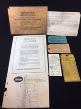 VINTAGE 1955 SEARS ALLSTATE AIR COMPRESSOR 102.211 OPERATING INSTRUCTIONS & MISC