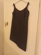 Italian Designer Mantani Donna Asymmetric Hem Party Evening Dress Size 10 NEW