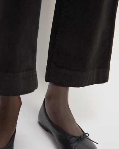 Everlane The Velluto a coste larghe pantaloni neri taglia 4 nuovi - Foto 14 di 18