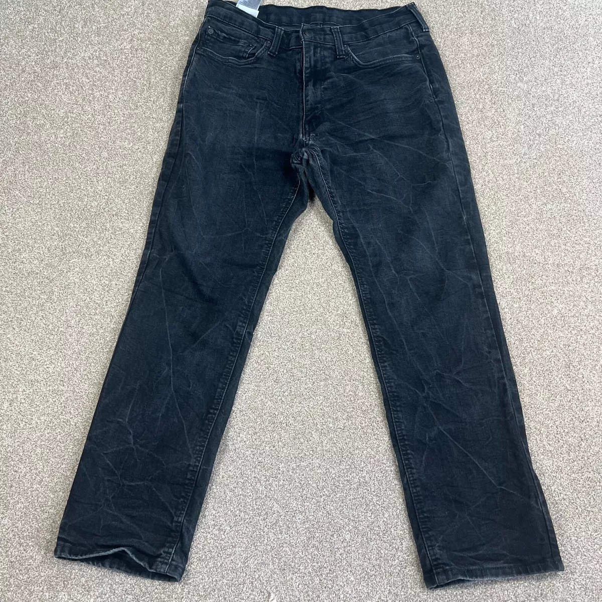 Levis 541 Jeans Mens Size 34x27 Black Straight Fit Stretch Denim Acid Wash
