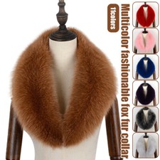 Women Real Fur Collar Natural Fur Scarf Shawl Collars Wraps Neck Warm Scarf