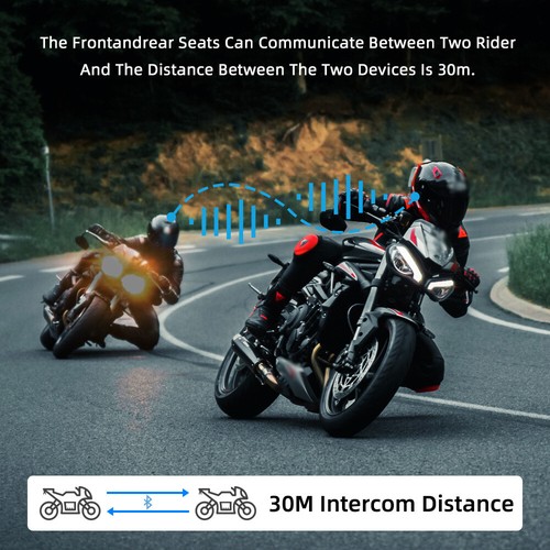 WAYXIN Motorradhelm-Gegensprechanlage 2-Wege 30M -Headset O8K8 - Bild 4 von 12