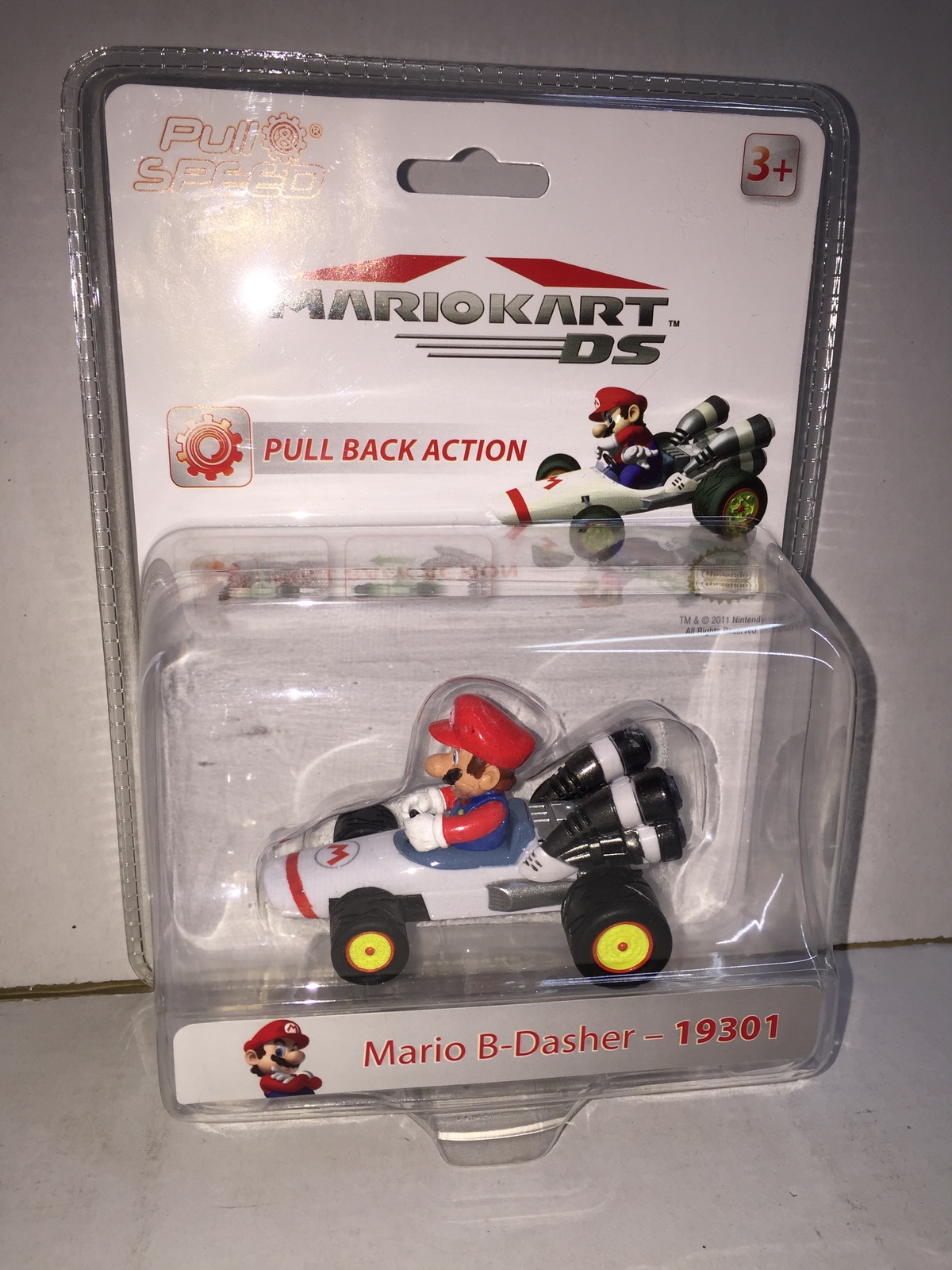Nintendo DS Super Mariokart MARIO B-DASHER Pull Speed Back Action cod. 19301 MIB