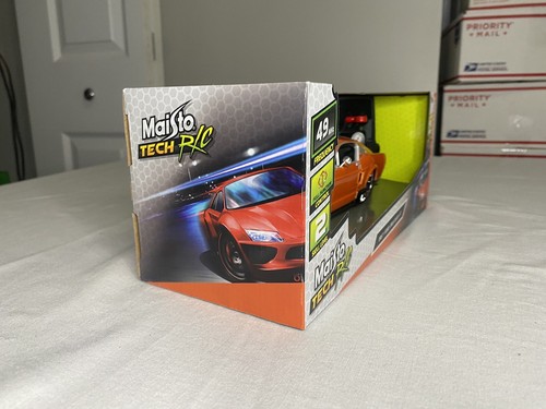 Maisto Tech RC 1967 Ford Mustang GT 1:24 49MHZ Rare Red / Orange & White New - Picture 5 of 6