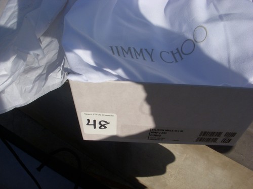Jimmy Choo ELLISON 45 mm Napa pelle mules cuoio marrone chiaro da donna taglia 36, prezzo al pubblico consigliato $ 795 - Foto 18 di 24
