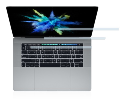 3x BROTECT Panzerfolie Schutzglas für Apple MacBook Pro 15" 2017 (NUR Touch - Afbeelding 2 van 7