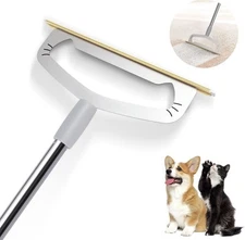 Dog Hair Remover Rake for Carpets - Premium Pet Hair Removal Tool,XL Carpet Rake