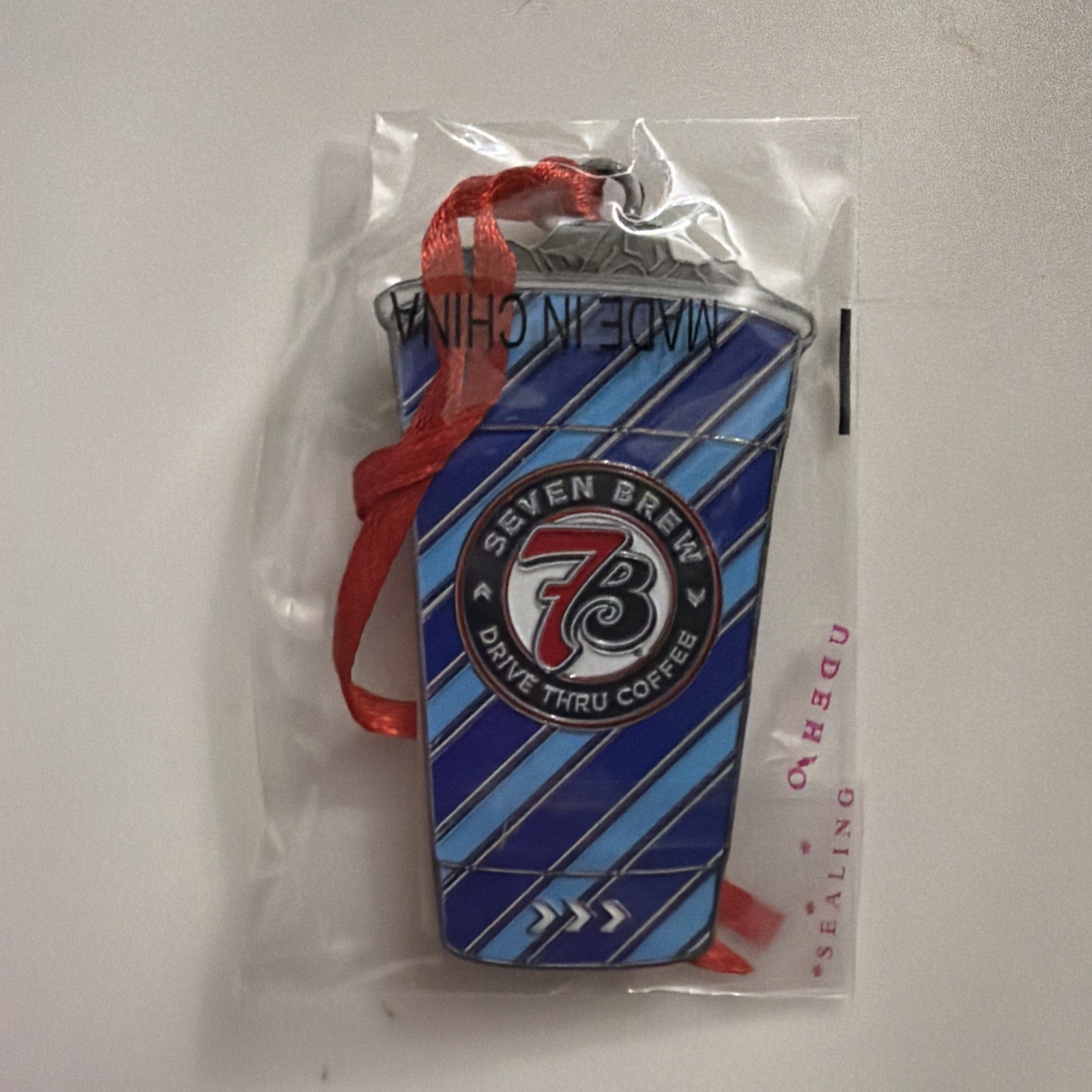 2025 - 7 Brew Metal Christmas Tree Ornament Decoration.  Sealed & with Sticker 