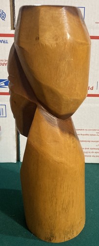 NASSAU 13" MUJER PESADA 3,5 lb madera dura tallada escultura firmada RAUL 1983 NASSAU - Imagen 5 de 11