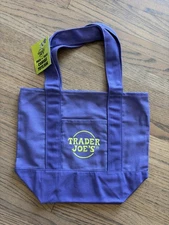 Trader Joes Halloween Tote Bag purple NWT