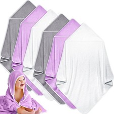 Chumia 6 Pack Baby Bath Towel Coral Fleece Soft Absorbent Newborn Hooded Towel