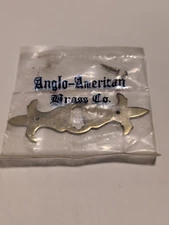 Chippendale Brass Cabinet Door Drawer Horizontal Keyhole Escutcheon 