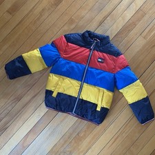 Tommy Hilfiger Primaloft Puffer Jacket Youth Color Block Red, Blue, Yellow S 6-7