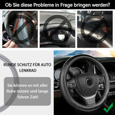 KSIWUAGB Lenkradbezug Für Mercedes Classe A 2000-2024 - Leder Bezug Schwarz