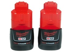 New Authentic Milwaukee 48-11-2420 2 Pack M12 12V Lithium-Ion Batteries 2.0 Ah