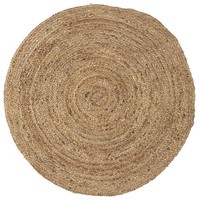 Ib Laursen - Teppich LäUfer Wohnraum Rund D 90Cm Jute Natur 65012-30