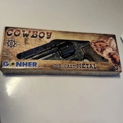 Gonher Diecast Metal 8 Ring Shot Cowboy Gun Age 3+