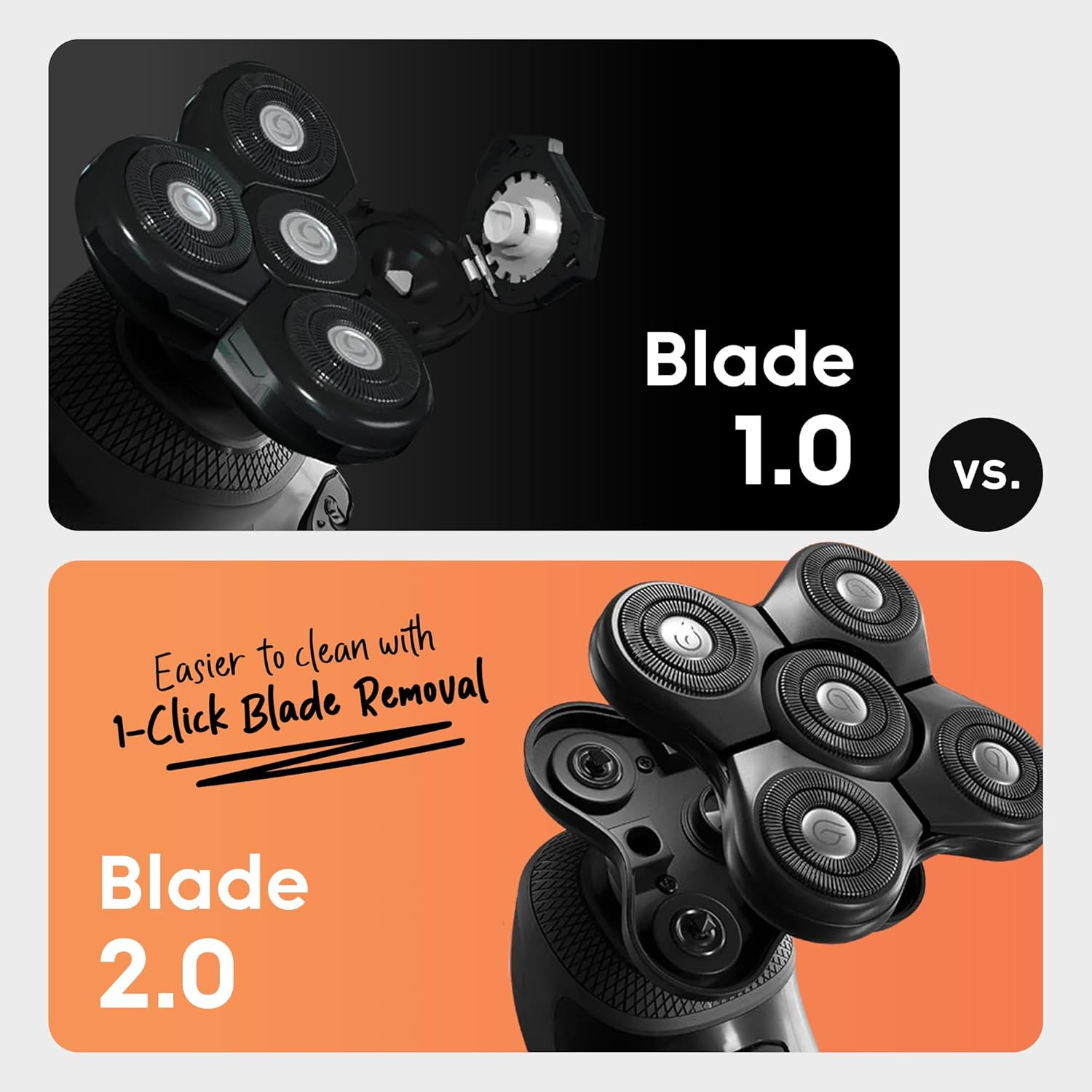 Groomie Baldiepro Cordless Bald Head Shavers for Men, Blade Refill 2.0