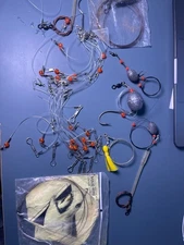 Lot of Various Pre-Rigged Fishing Leaders – Saltwater/Fresh/Surf- Wire