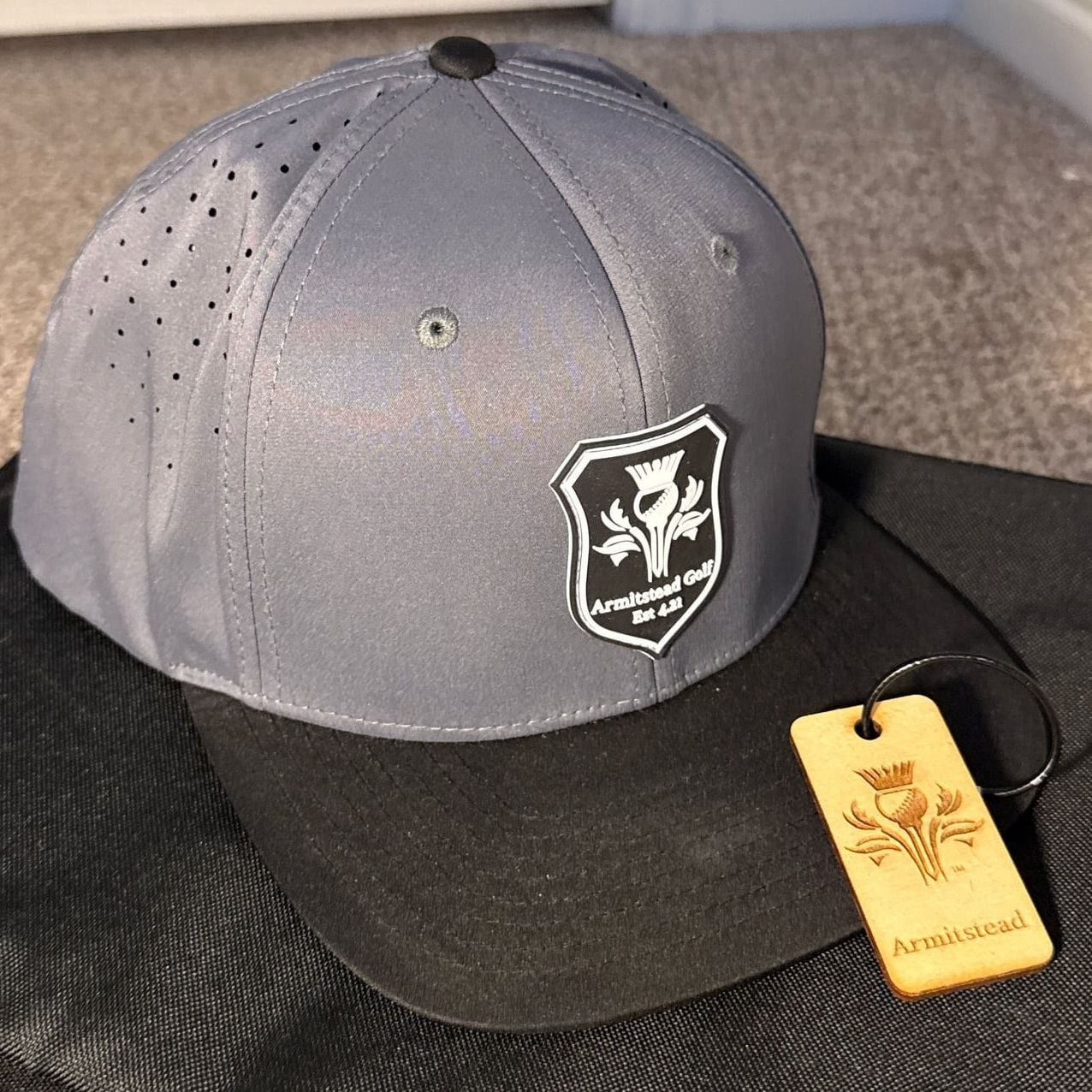 Armitstead Golf Performance Snapback Hat - Gray/B… - image 1