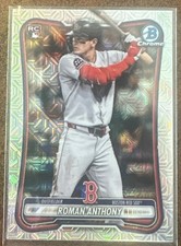 2026 Roman Anthony Bowman Mojo Refractor (RC) and Topps Series 1 Base (RC)
