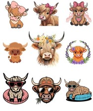 Highland Cow Svg Bundle, Floral Cow Svg, Cow Png, Baby Cow Svg, Cow Clipart png,