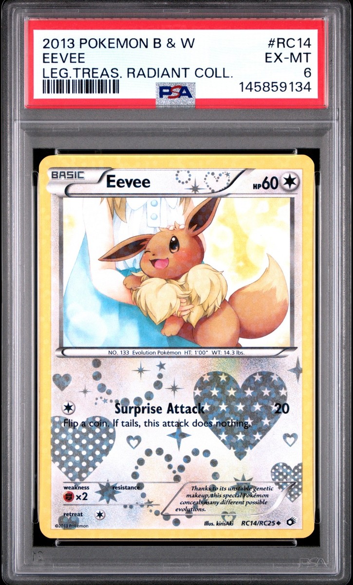 2013 eevee pokemon card value Eevee RC14/RC25 Legendary Treasures: Radiant Collection Holo for sale  online