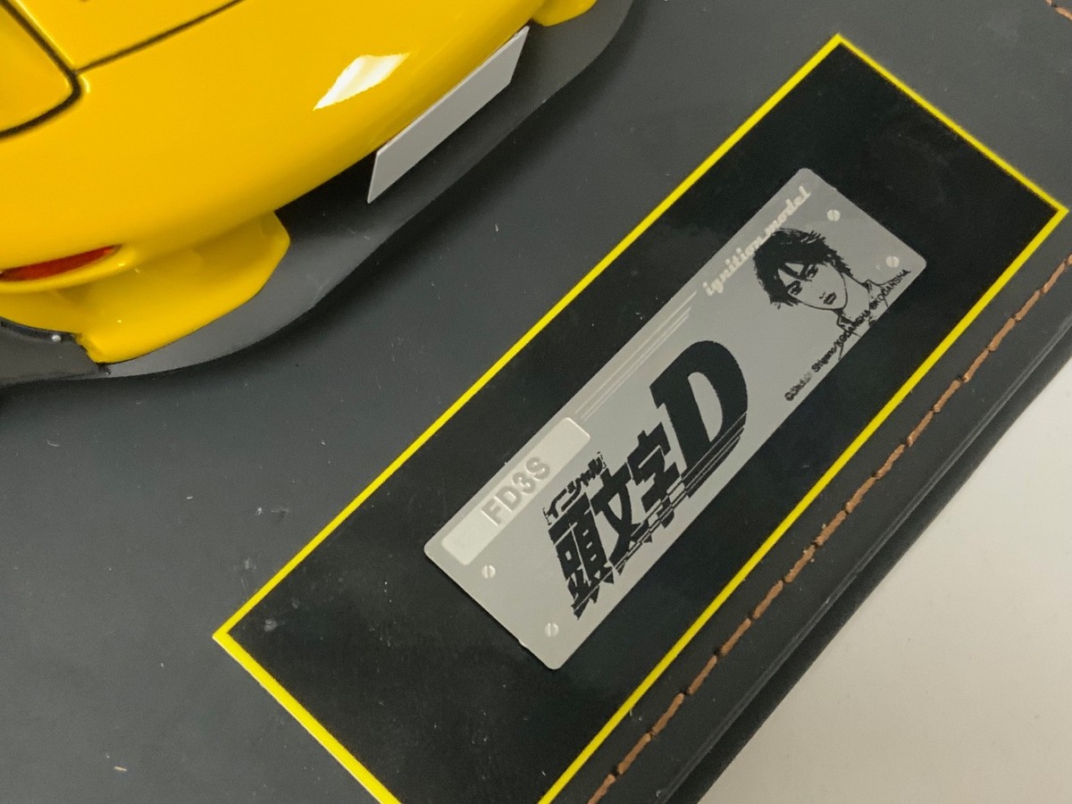 1/18 Ignition model Initial D Mazda RX-7 ( FD3S) in Yellow leather