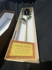 Forever Rose, Pink Rose, Hand Dipped Lacquer  Trimmed in 24K Gold , Love Gift