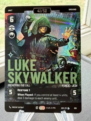 Star Wars SWU LUKE SKYWALKER Serialized /50 -Answering The Call Prestige Foil NM - Image 1 of 4
