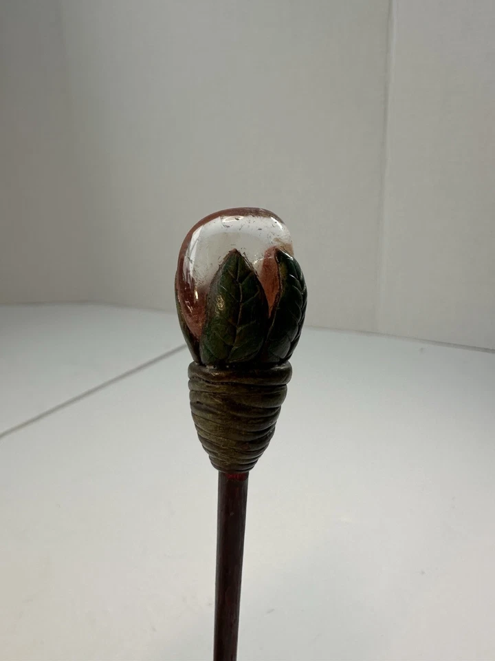 Деревянная палочка для волос хрустальный стеклянный акцент - Изображение 2 из 4