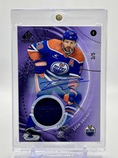 2025-26 SP Game Used LEON DRAISAITL Purple Auto Glove Relic Patch SSP Oilers 3/5