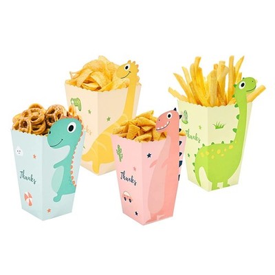 Popcornbox Papierbox Papiertüten Partygeschirr 4 Sorten süße Dinosaurier