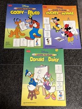3 Learn to Draw Disney Donald Duck Mickey Goofy Minnie Daisy Walter Foster Books