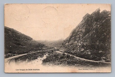 Antique France Postcard LES GORGES DE BON REPOS Valley 1907