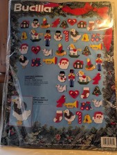 Vintage Bucilla Christmas Carnival Ornaments Kit set of 48 Ornaments NEW