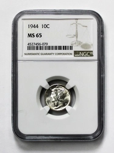 1944 Mercury Dime NGC MS65 Blazing Luster !!