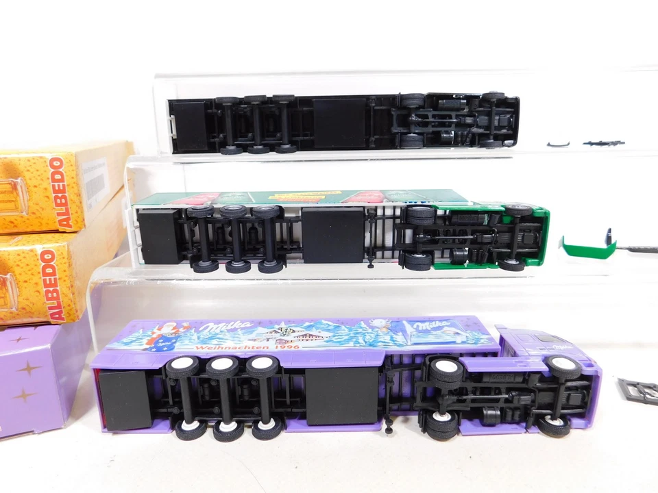 Albedo H0 1:87 3X Camion Volvo: Natale 1996+Magazzino+Bianco Mint+Box #DE335-0,5 - Immagine 3 di 4