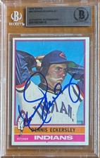 DENNIS ECKERSLEY SIGNED 1976 TOPPS ROOKIE CARD #98 BAS BGS AUTOGRAPH AUTO. rookie card picture