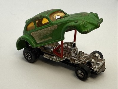 1972 Lesney Matchbox Superfast #43 Green Dragon Wheels Beetle Diecast Car