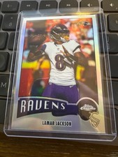 2025 Topps Chrome Lamar Jackson Throwback Silver Refractor