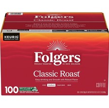 Folgers Classic Medium Roast K-Cup Coffee Pods, 100 ct.