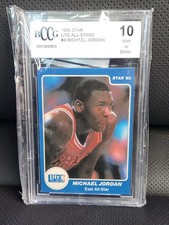 1985 Star Lite All-Stars #4 Michael Jordan Rookie Card BGS BCCG 10 Mint+. rookie card picture